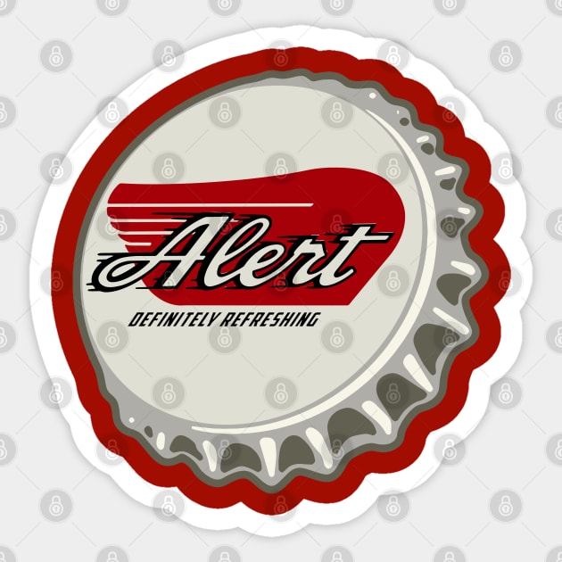 Vintage Alert Soda Bottlecap Sticker by StudioPM71